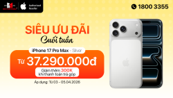 Giá hời cuối tuần cho iPhone 17 Pro Max, giảm thêm 300k