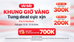 Sale khung giờ vàng MacBook, Mac mini và iPad - Giảm thêm 300K