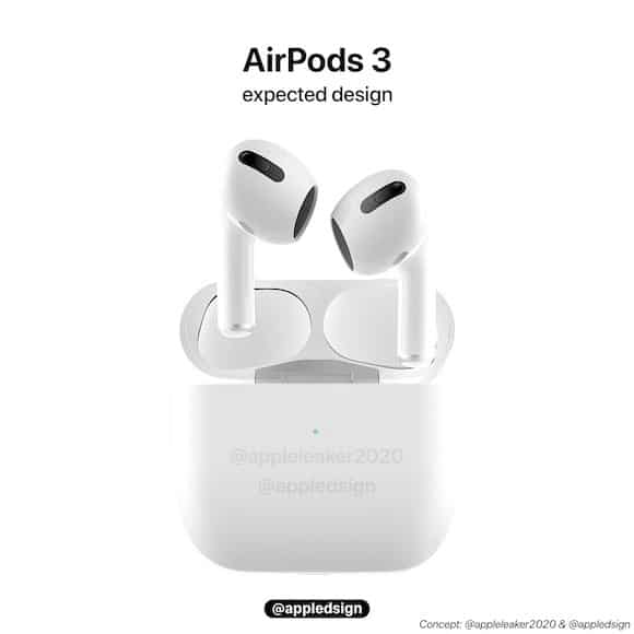 Rò rỉ thiết kế của AirPods 3 trước ngày ra mắt vào ngày 23 tháng 3: Thiết kế giống AirPods Pro với phần thân tinh gọn hơn