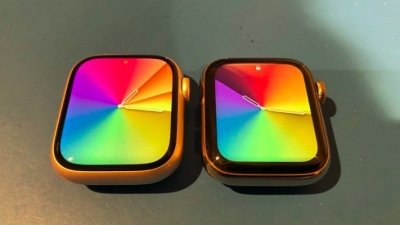 Cận cảnh màn hình của Apple Watch Series 7, màn hình lớn hơn, kích thước vỏ máy tăng lên một chút