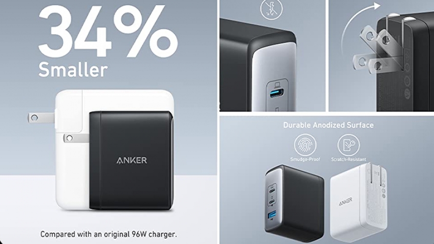 Anker mở bán sạc 100W, 3 cổng USB mà còn nhỏ hơn sạc của Apple