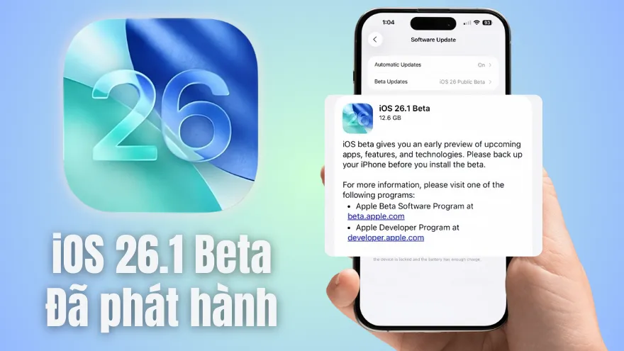 Apple chính thức phát hành iOS 26.1 Public Beta