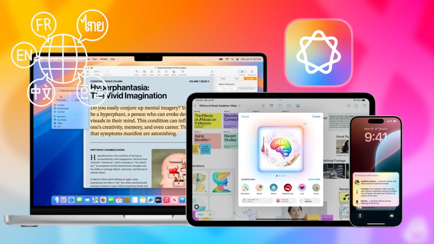 Apple Intelligence trên iOS 26.1 hỗ trợ 8 ngôn ngữ mới nào?