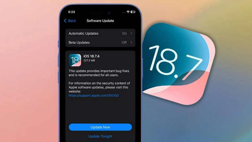 Apple ra mắt iOS 18.7.4 cho người dùng chưa lên iOS 26
