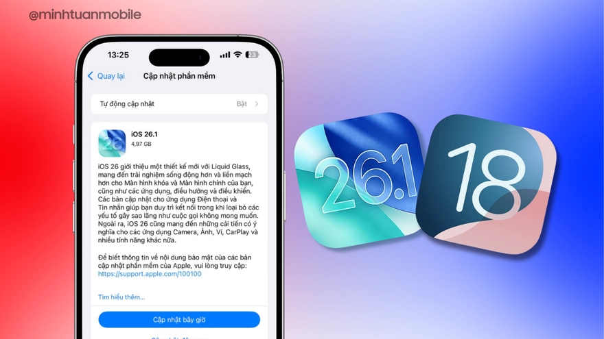 iOS 26.1 chính thức là ưu tiên số 1, iOS 18 cần lên gấp