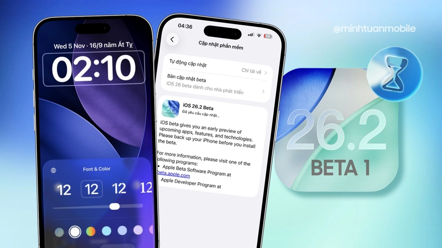 Apple tung iOS 26.2 Beta 1 ngay sau iOS 26.1 ra mắt