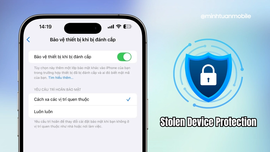 Bảo vệ bản thân với Stolen Device Protection trên iPhone