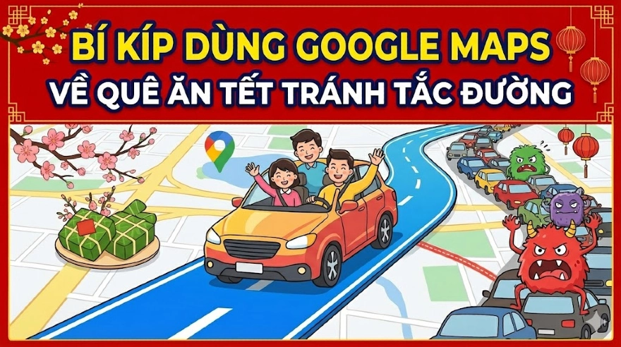 Bí kíp dùng Google Maps tránh tắc đường về quê ngày Tết
