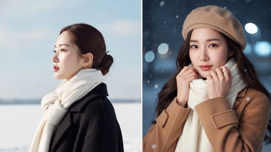 Bộ câu lệnh Gemini AI tạo ảnh tuyết rơi đẹp mê ly