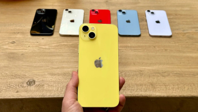 Trên tay bộ đôi iPhone 14 và iPhone 14 Plus màu vàng