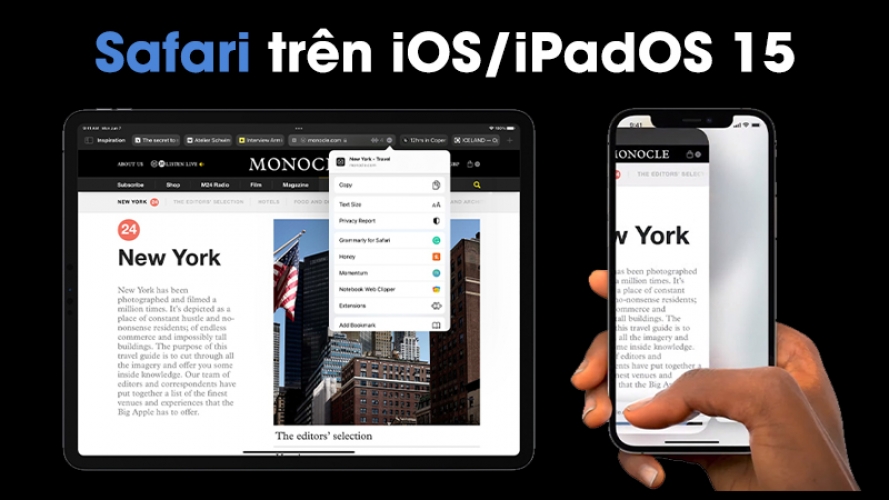 Các tính năng mới nhất được cập nhật cho Safari trong iOS 15 và iPadOS 15