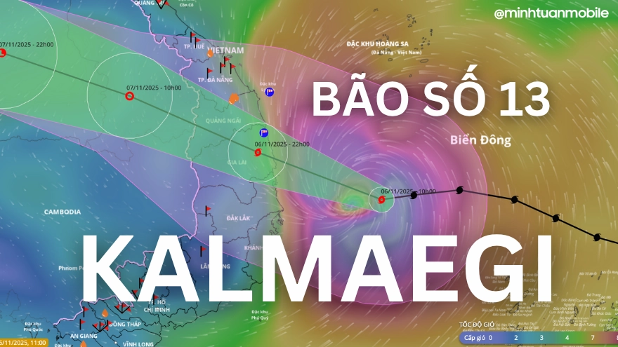 Các ứng dụng di động theo dõi bão số 13