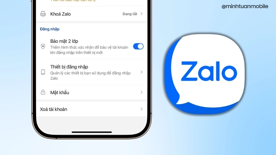 Cách bật bảo mật Zalo 2 lớp trên iPhone chặn truy cập lạ
