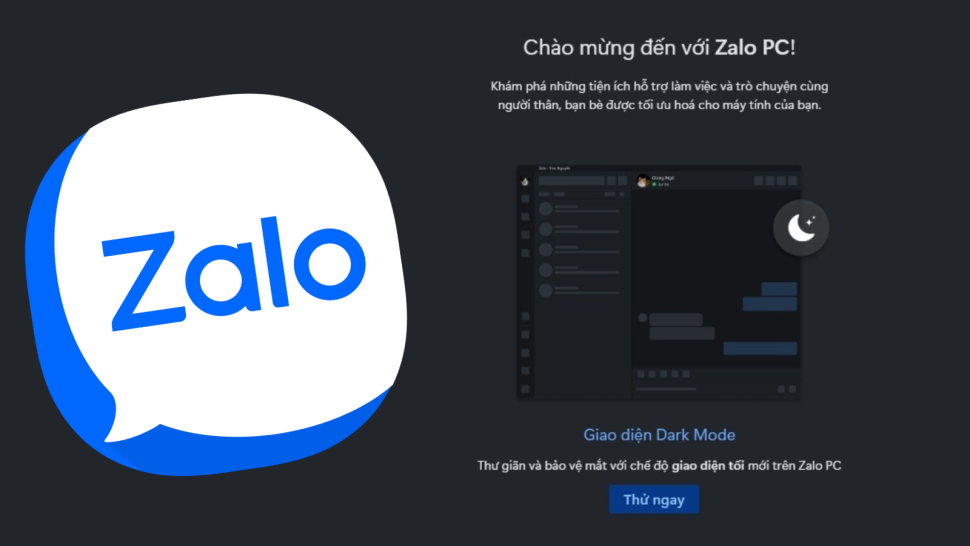 Cách bật chế độ tối - dark mode trên Zalo PC