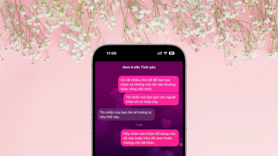 Cách cài chủ đề Valentine trên Messenger dễ dàng