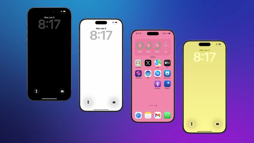 Cách đặt hình nền đơn sắc trên iPhone mà không cần tải ảnh