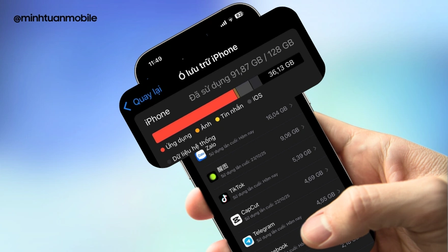 Cách giải phóng dung lượng iPhone mà không cần xóa gì