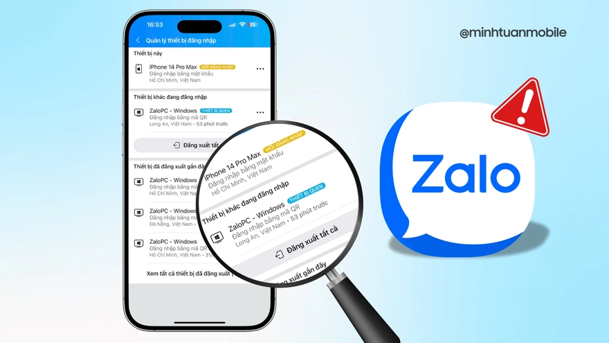 Cách kiểm tra có người lạ đọc trộm tin nhắn Zalo hay không