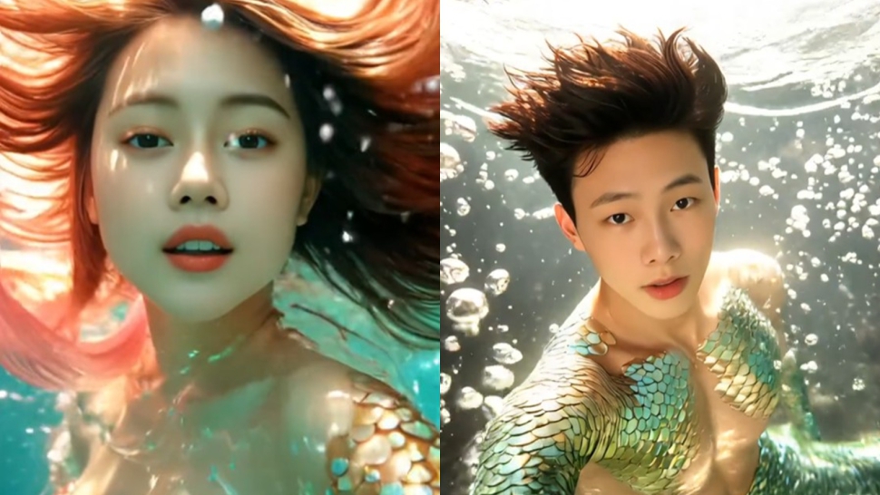 Cách làm video biến hình người cá đang hot trên TikTok