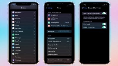Cách mở và tắt cài đặt nhận cuộc gọi iPhone trên MacBook và iPad