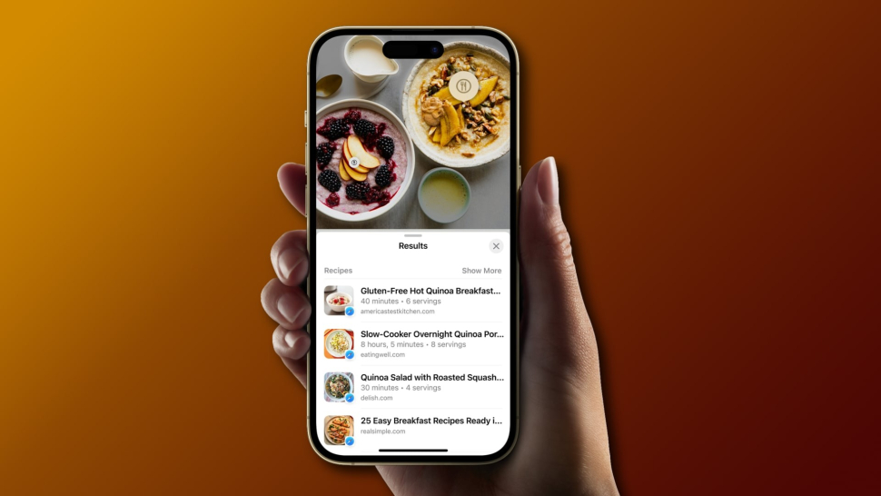 Cách sử dụng Visual Look Up để tìm công thức món ăn trong iOS 17