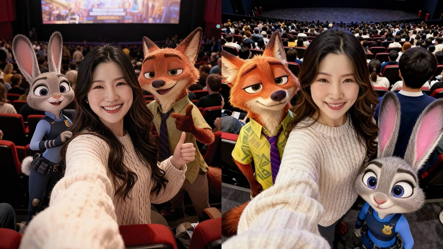 Cách tạo ảnh chụp cùng Zootopia bằng Capcut