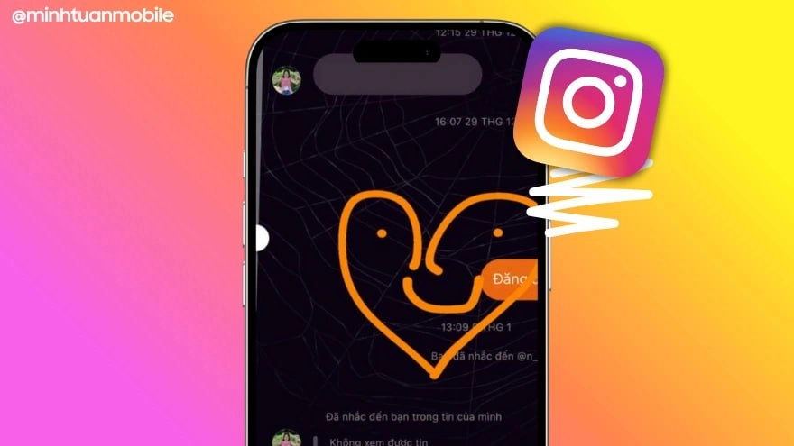 Cách vẽ và thêm sticker trên khung chat Instagram