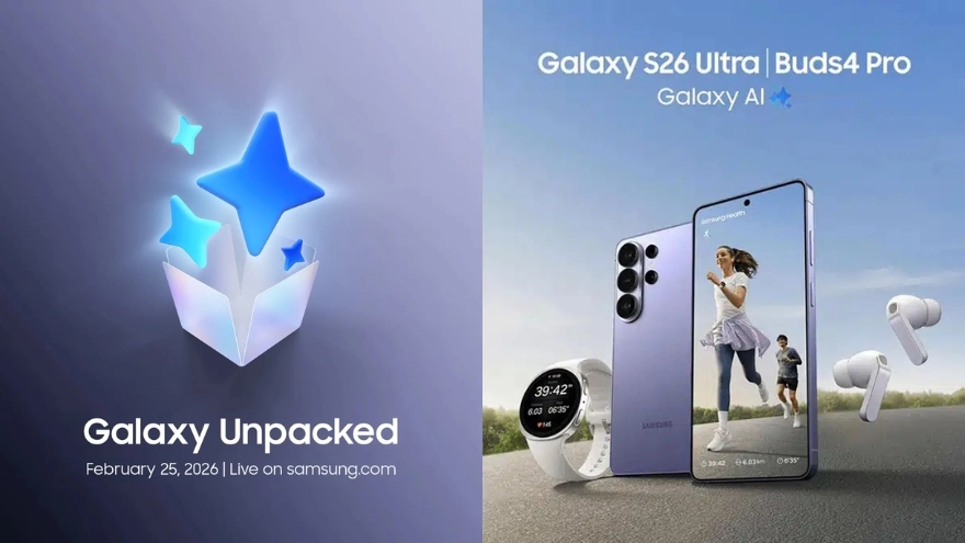 Cách xem trực tiếp Galaxy Unpacked 2026 ra mắt Galaxy S26