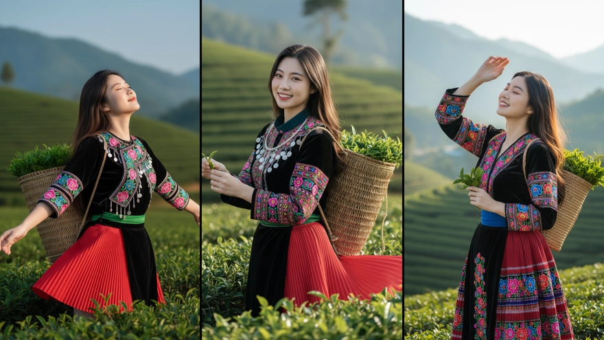 Câu lệnh AI tạo ảnh cô gái Bản Liền xinh đẹp, mộc mạc