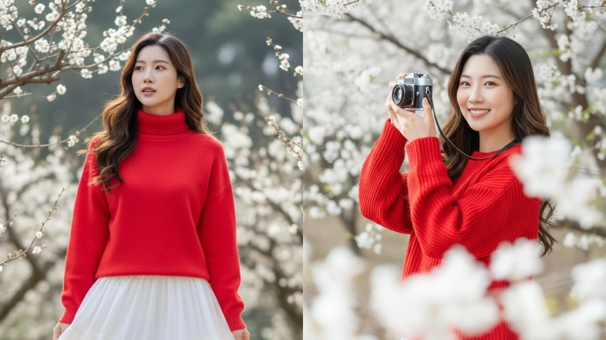 Câu lệnh AI tạo ảnh cùng hoa mận Mộc Châu đẹp say đắm