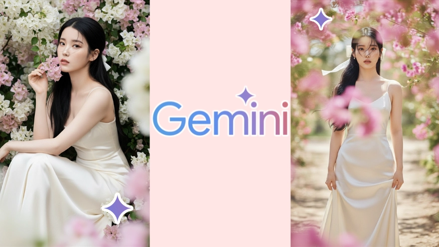 Câu lệnh Gemini AI tạo bộ ảnh nàng thơ bên dàn hoa giấy