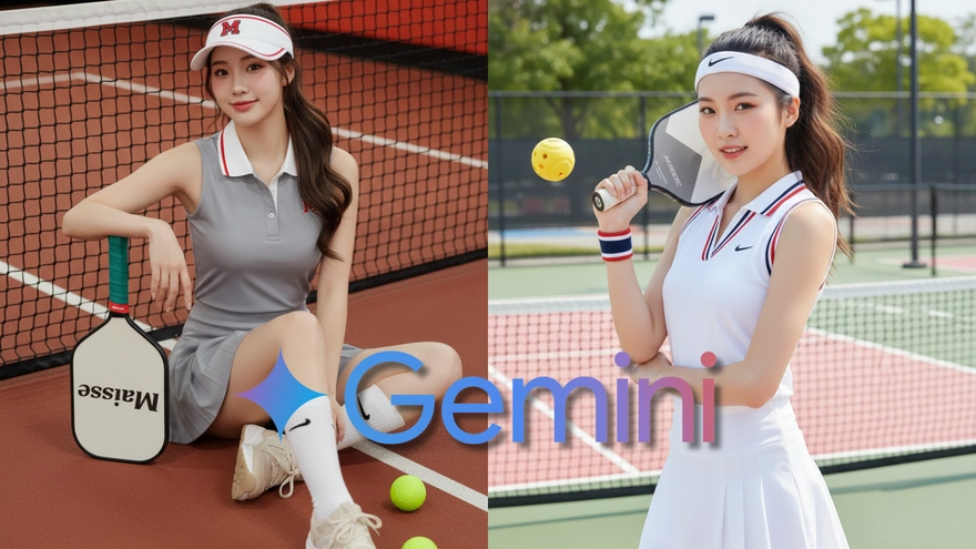 Câu lệnh Gemini AI tạo ảnh chơi Pickleball chất lừ