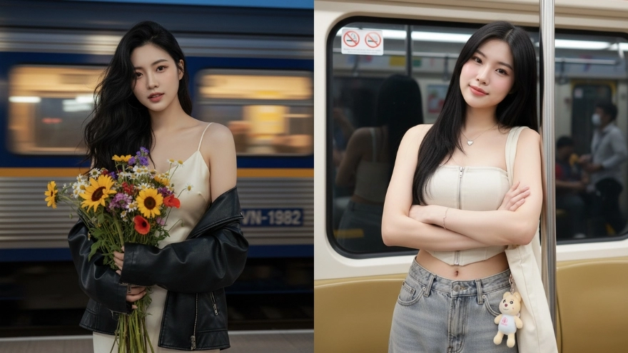 Câu lệnh Gemini tạo ảnh check-in tàu điện Metro cực ngầu