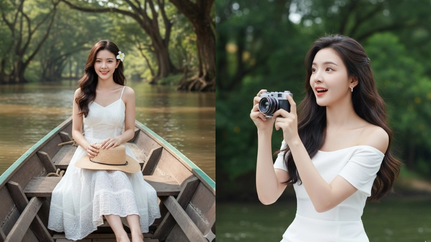 Câu lệnh Gemini tạo ảnh du lịch sông nước cực chill