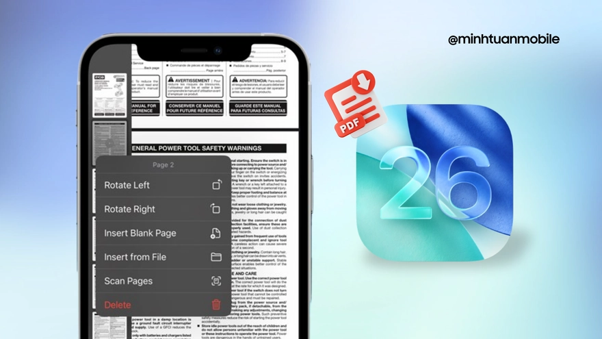 Chỉnh sửa PDF, tách nền ảnh chuyên nghiệp trên iOS 26