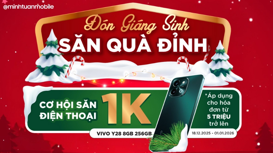 Cơ hội mua điện thoại giá 1 ngàn đồng duy nhất tuần lễ Giáng sinh