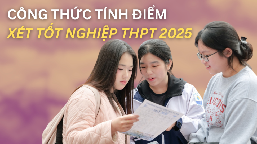 Công thức tính điểm xét tốt nghiệp THPT 2025 chính xác nhất