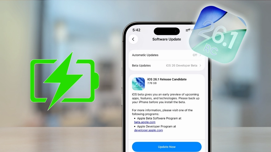Đánh giá iOS 26.1 RC về hiệu năng và pin