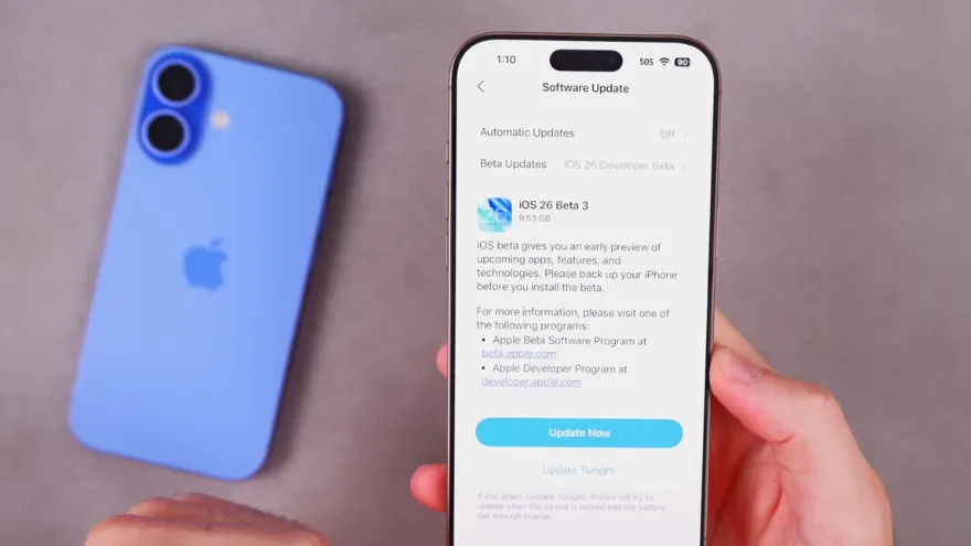 Đánh giá iOS 26 Beta 3 hiệu năng và pin