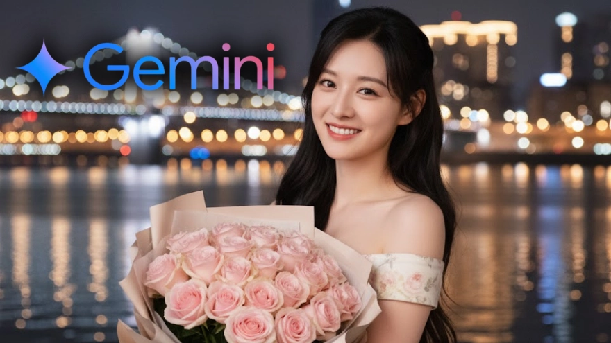 Dùng Gemini tạo ảnh ôm bó hoa chỉ 1 câu lệnh 