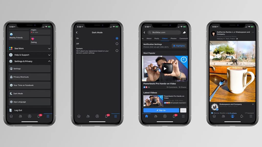 Chế độ tối Dark Mode của Facebook cuối cùng cũng đã được ra mắt trên iOS