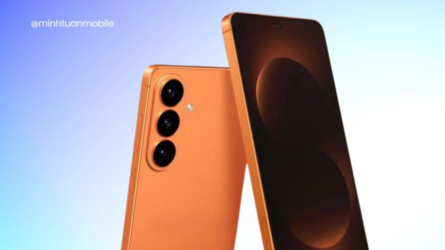 Galaxy S26 Plus lộ ảnh render thiết kế màu cam vũ trụ