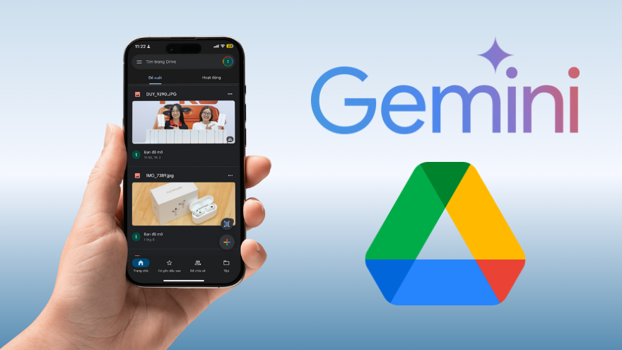 Google Drive di dộng tích hợp Gemini: Tìm file nhanh hơn