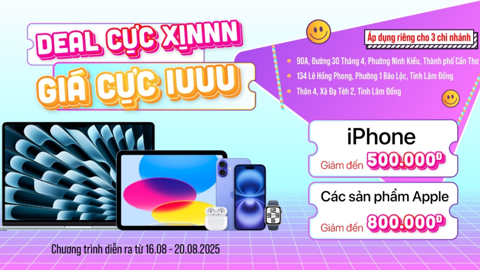 Giảm đến 1 triệu kèm quà xịn khi mua hàng tại Minh Tuấn Mobile