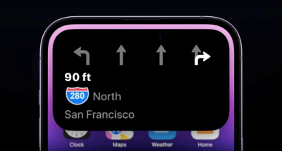 Chỉ đường từng chặng sẽ xuất hiện trên Dynamic Island