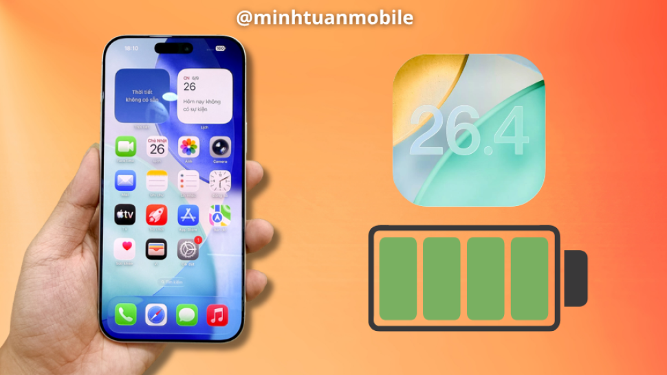 So sánh thời lượng pin iOS 26.4 trên iPhone 17 Series