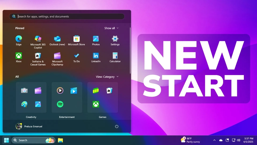 Hướng dẫn kích hoạt menu Start mới trên Windows 11