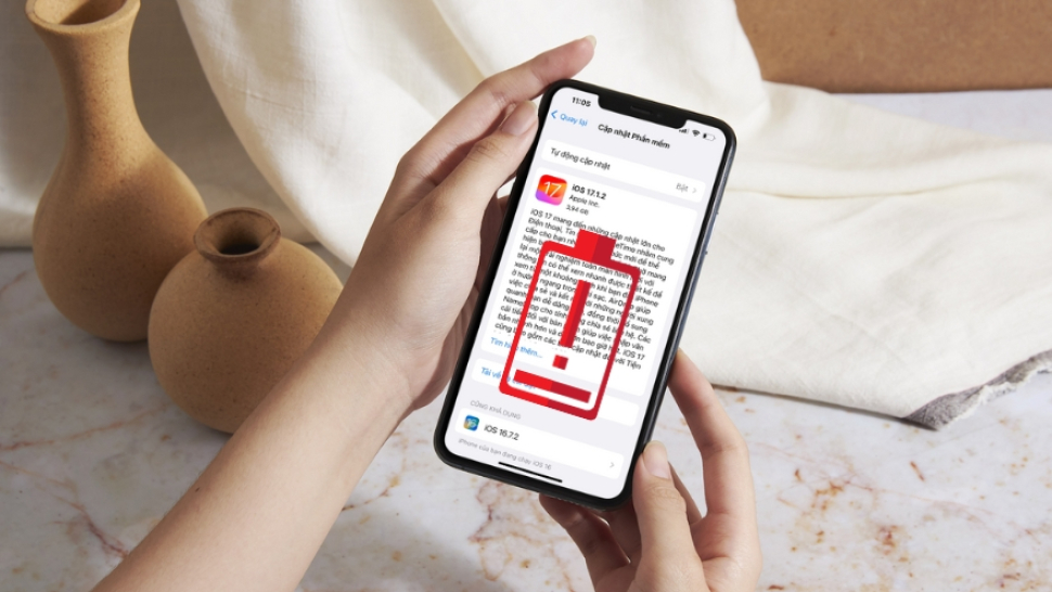 iOS 17.1.2 gây hao pin, nóng máy khi cập nhật