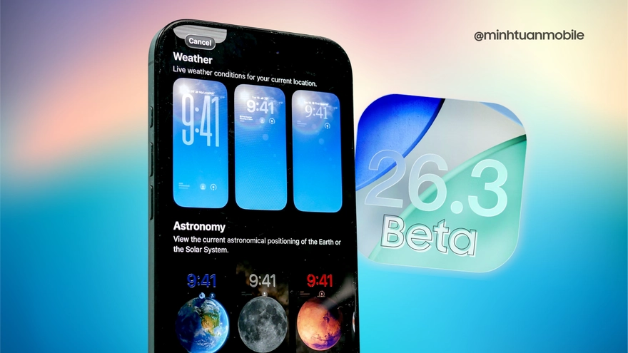 iOS 26.3 Beta 1 làm mới Hình nền không còn nhàm chán