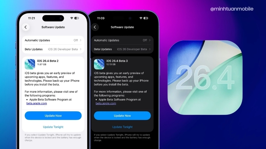 iOS 26.4 Beta 2 vs iOS 26.4 Beta 3: Mượt mà ngoài mong đợi